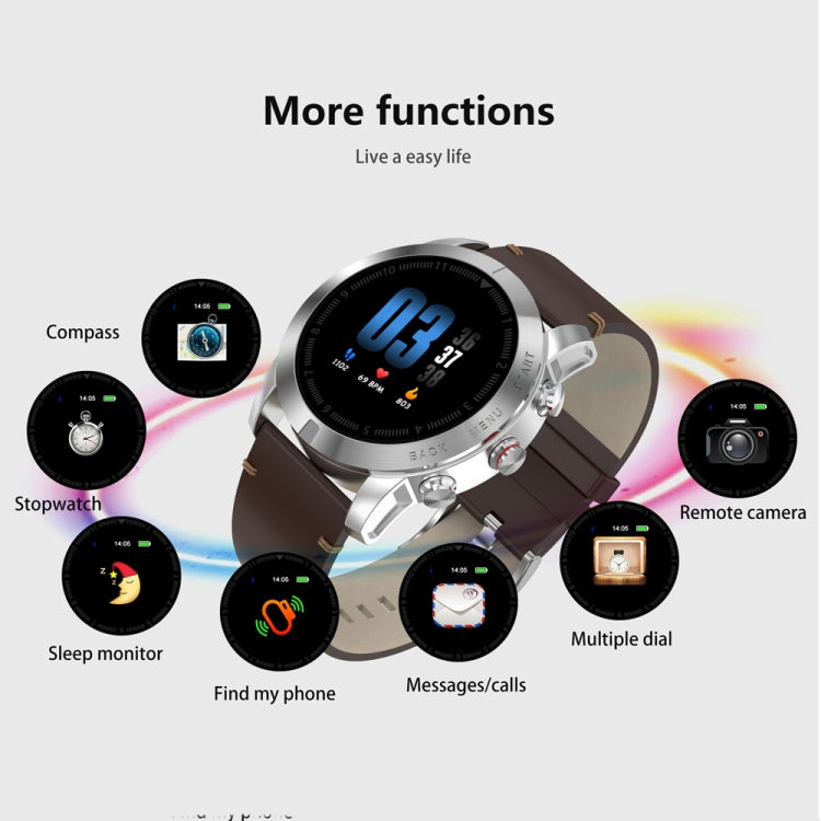 DTNO.1 S10 1.3 inches TFT Color Screen Smart Bracelet IP68 Waterproof, Steel Watchband, Support Call Reminder /Heart Rate Monitoring /Sleep Monitoring /Multi-sport Mode